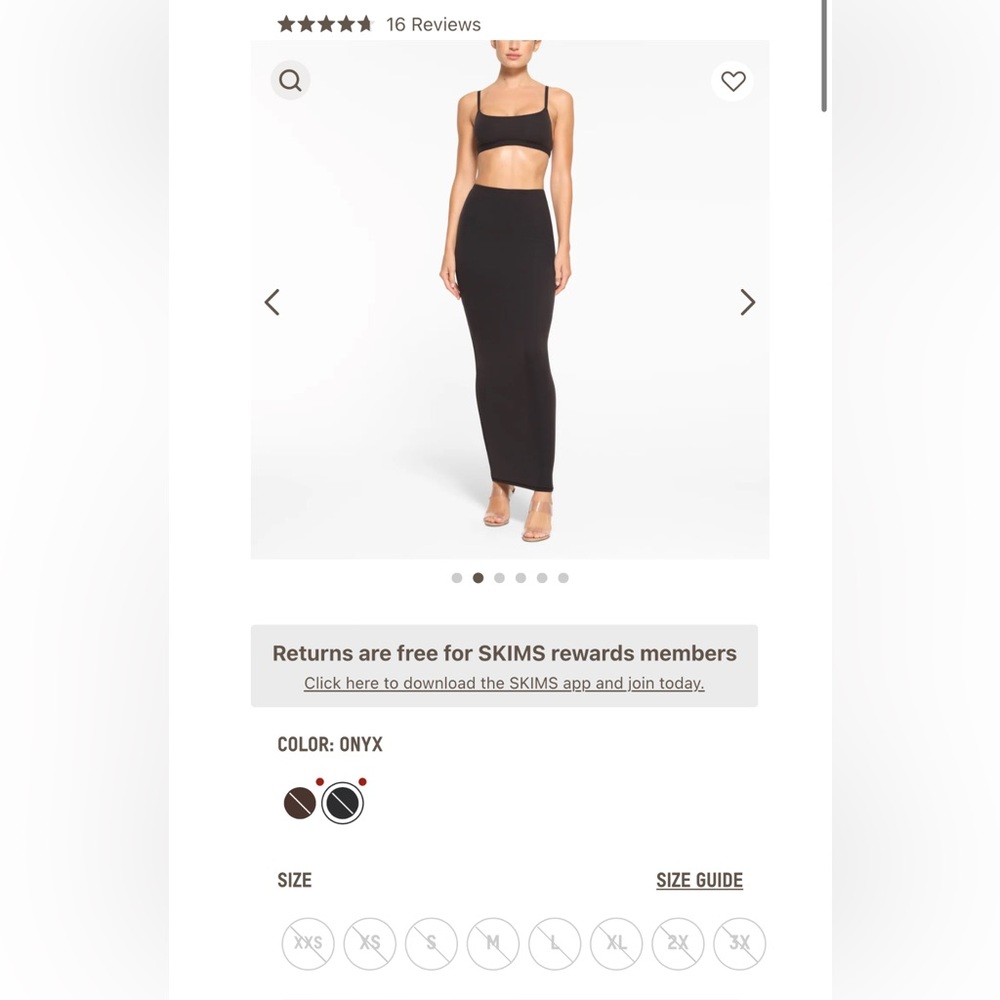 Skims Fits Everybody Long Skirt